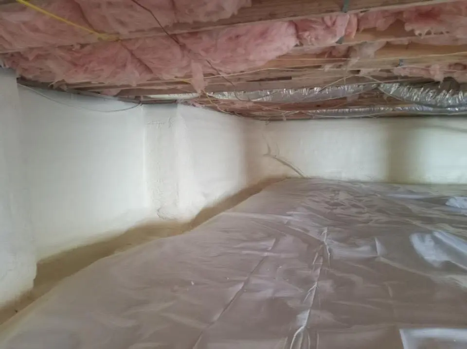 Crawl space encapsulation with closed-cell spray foam for Metal Roof Coating in Willowbrook